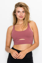 Load image into Gallery viewer, Cross Back Front Slit Sports Bra
