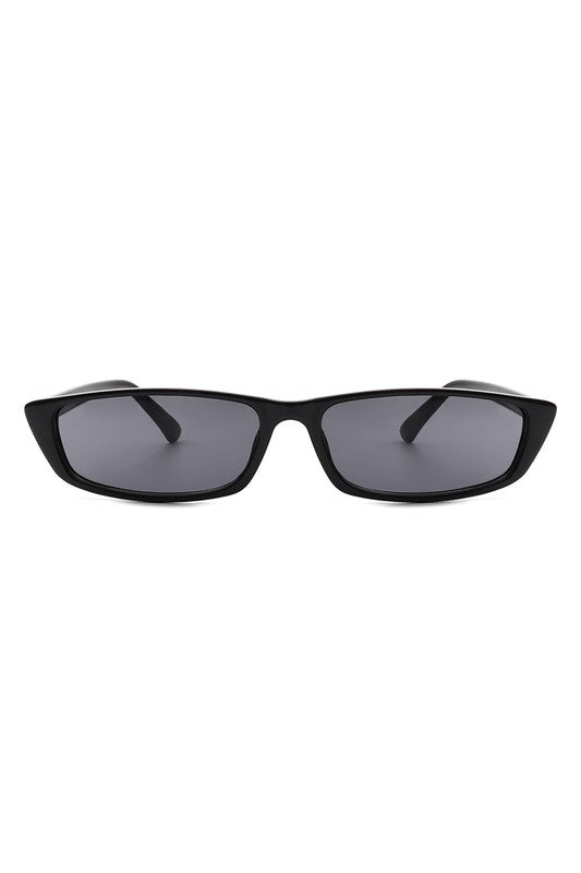 Rectangle Retro Slim Narrow Vintage Sunglasses - Luxxfashions