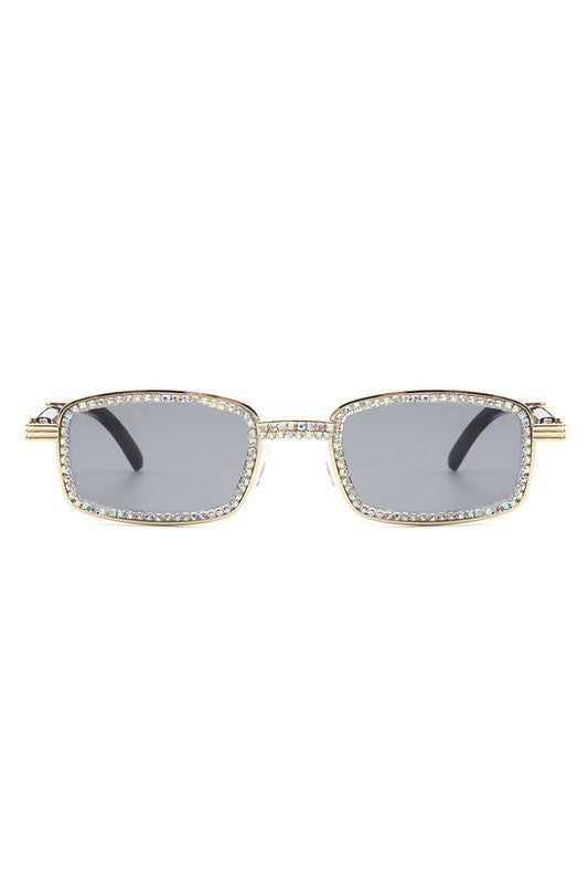 Rectangle Retro Vintage Square Sunglasses - Luxxfashions