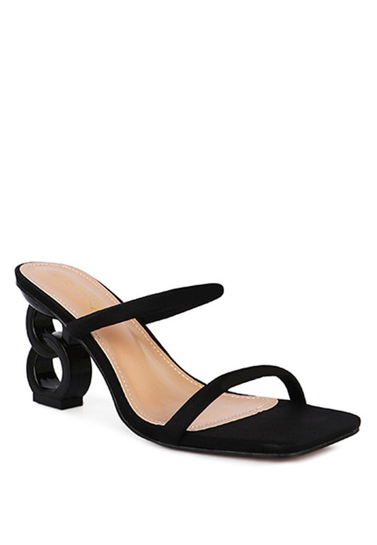 DOWNTOWN EXPERIMENT HEEL SLIDE SANDALS - Luxxfashions