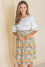 Load image into Gallery viewer, Double Ruffle Sleeve Midi Dress
