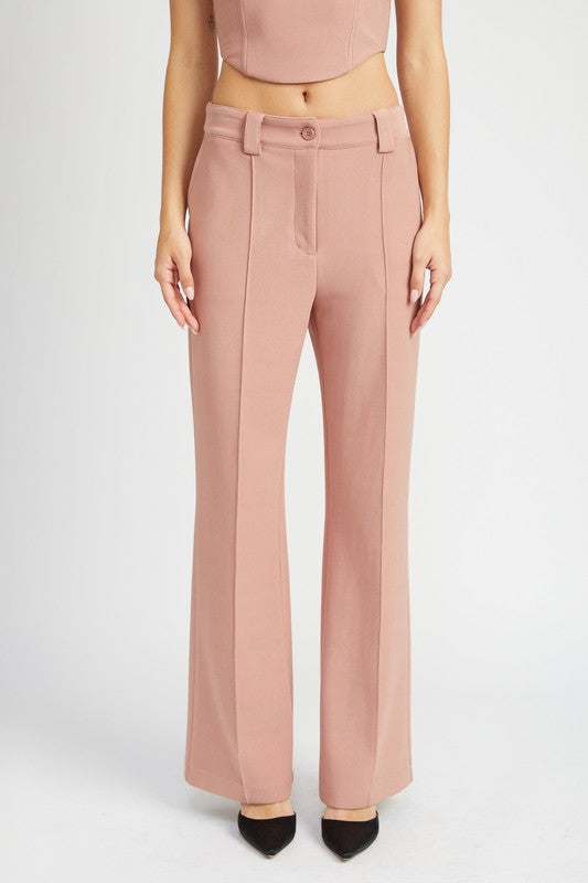 FRONT SEAM PANTS WITH SINGLE POCKET - Luxxfashions
