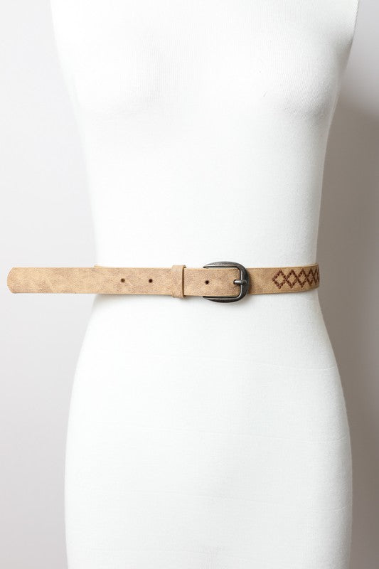 Skinny Punched Out Belt - Luxxfashions