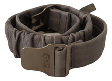 Load image into Gallery viewer, Costume National Gray Leather Silver Buckle Waist Belt
