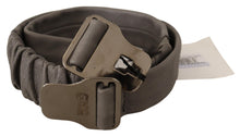 Load image into Gallery viewer, Costume National Gray Leather Silver Buckle Waist Belt
