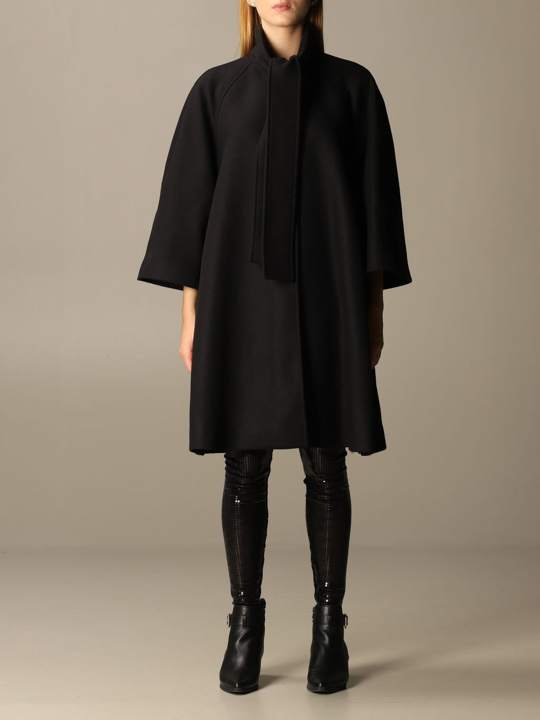 Love Moschino Love Moschino Black Wool Jackets & Women's Coat