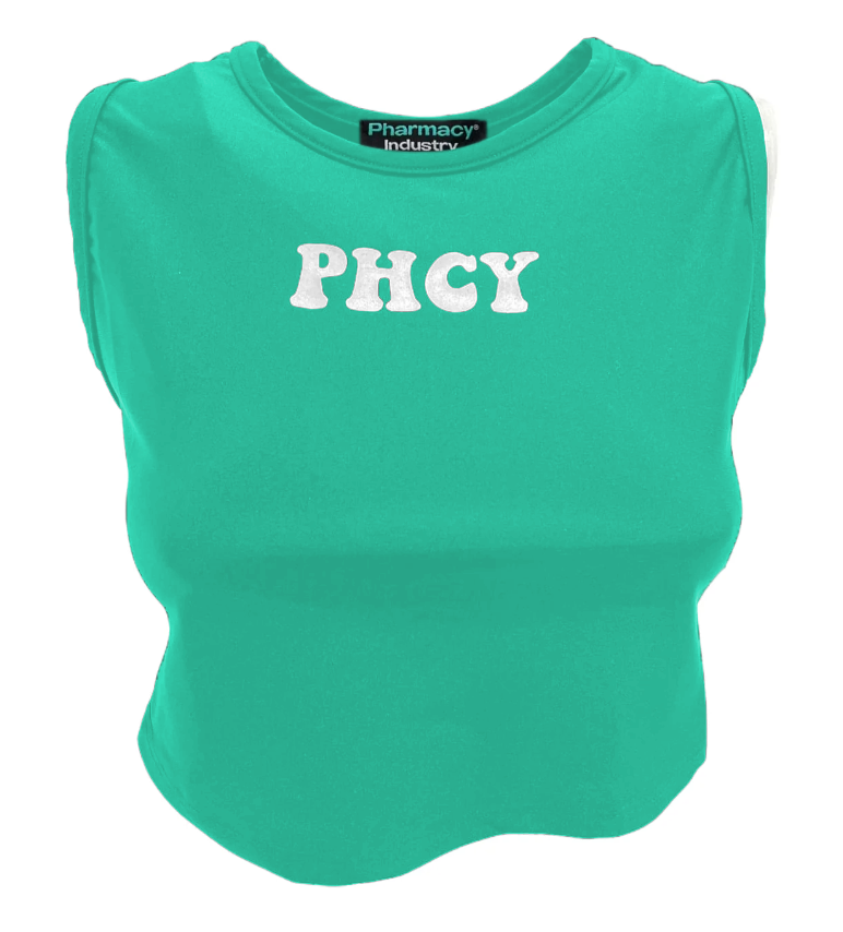 Pharmacy Industry Green Polyamide Tops & T-Shirt