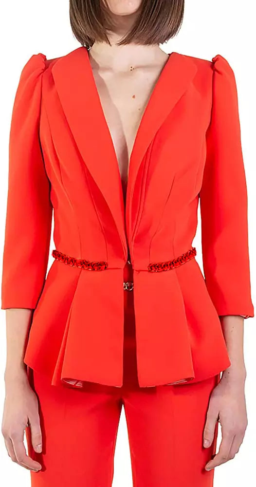 Elisabetta Franchi Red Polyester Suits & Blazer