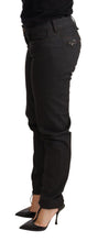 Load image into Gallery viewer, Ermanno Scervino Black Low Waist Skinny Slim Trouser Cotton Jeans
