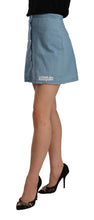 Load image into Gallery viewer, Comme Des Fuckdown Blue High Waist A-line Mini Polyester Skirt
