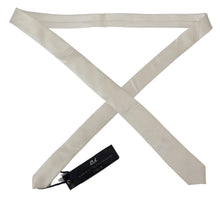 Load image into Gallery viewer, Daniele Alessandrini Off White Silk Men Necktie Adjustable Accessory Tie
