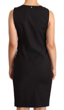 Load image into Gallery viewer, Patrizia Pepe Black Cotton Blend Sleeveless Knee Length Sheath Dress
