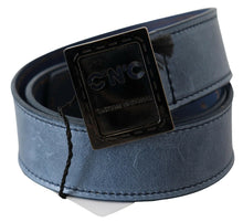 Load image into Gallery viewer, Costume National Blue Normal Leather Logo Buckle Belt
