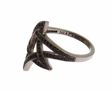 Load image into Gallery viewer, Nialaya Black CZ Rhodium 925 Silver Womens Ring
