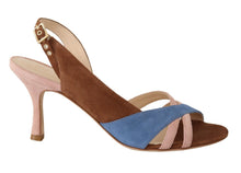 Load image into Gallery viewer, GIA COUTURE Multicolor Suede Leather Slingback Heels Sandals Shoes
