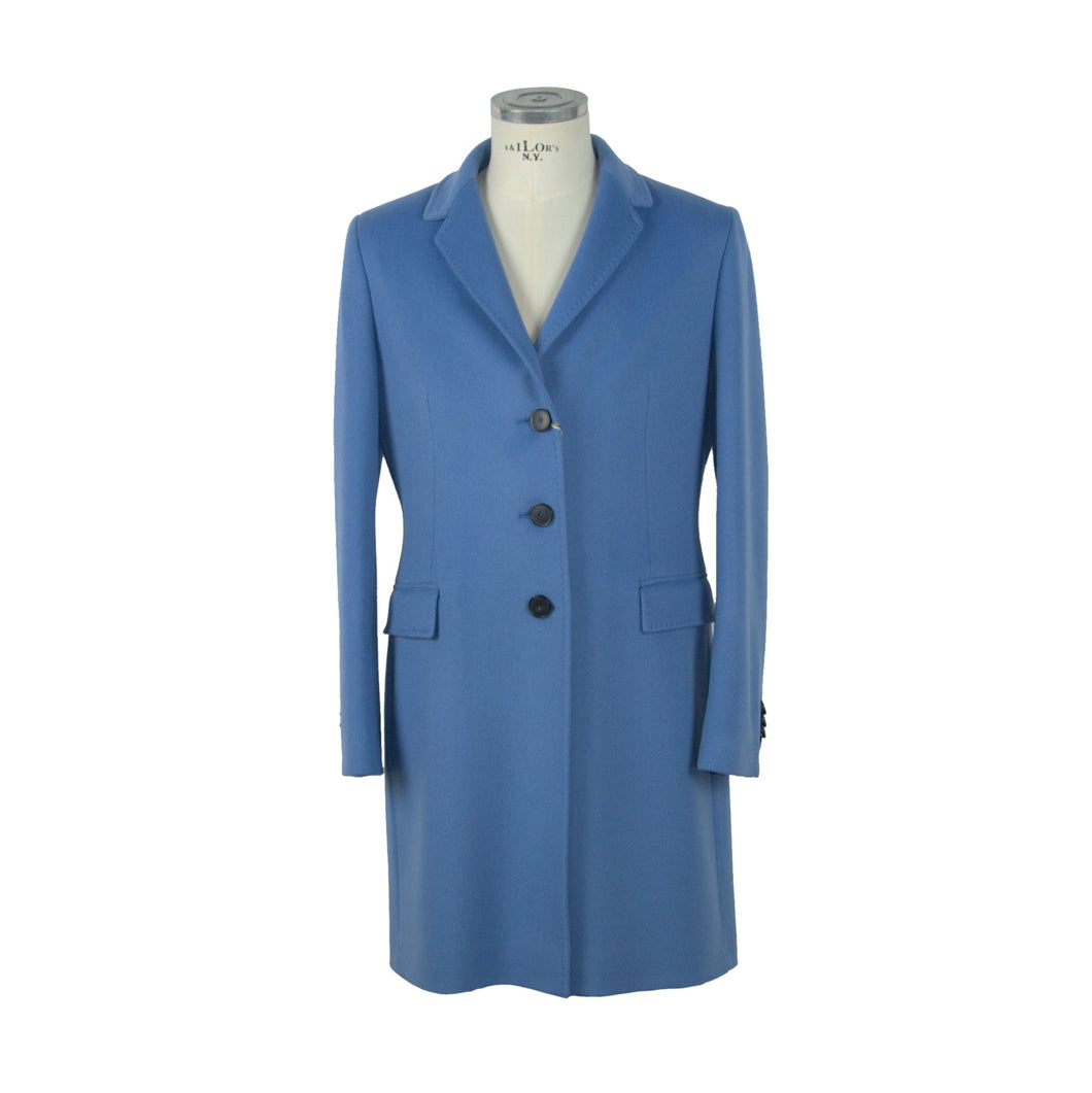 Made in Italy Light Blue Wool Jackets & Coat